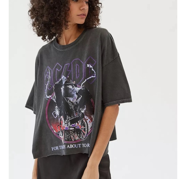 Urban Outfitters Tops - New Urban Outfitters AC/DC Glitter band Tee $Sold Out!